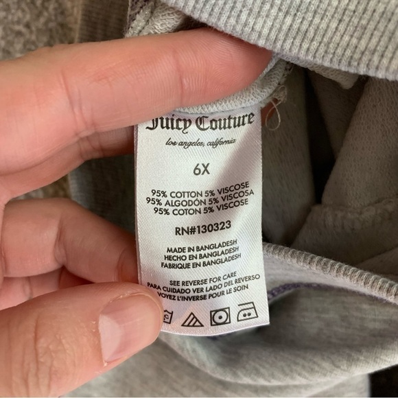 Juicy Couture Gray Jogger Sweatpants 6X - Picture 3 of 4